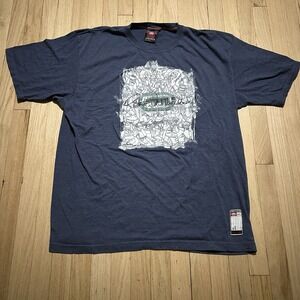 Vintage Ecko Unltd Shirt Men 3XL Navy Culture Rhino Graphic Crewneck T-Shirt Y2K